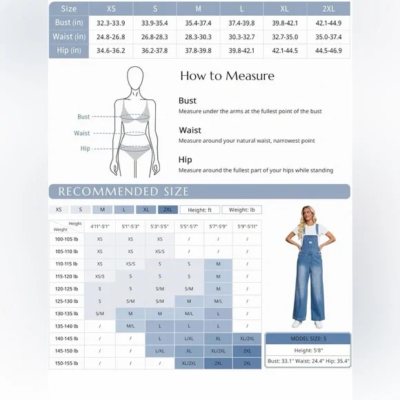 🆕Women's Denim Overalls